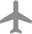 Ícone cinza representando um avião
