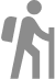 Ícone cinza representando uma pessoa fazendo traking